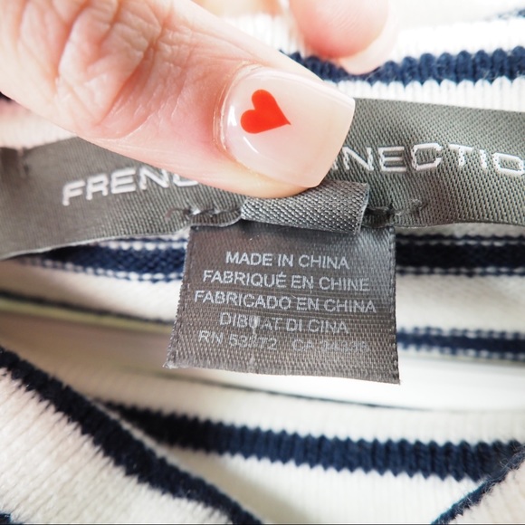 French Connection Large striped cowlneck soft sweater - Picture 7 of 9